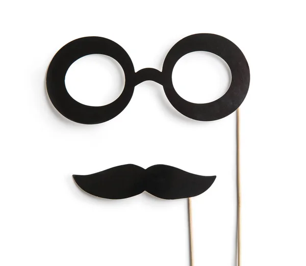 가짜 안경과 지팡이에 콧수염 — 스톡 사진