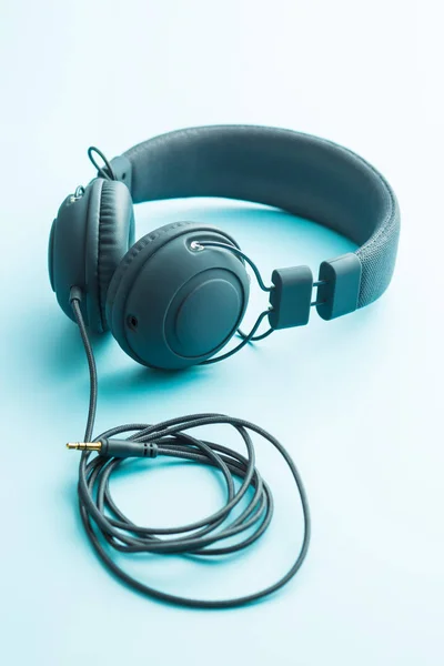 Gray vintage headphones. — Stock Photo, Image