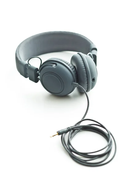 Gray vintage headphones. — Stock Photo, Image