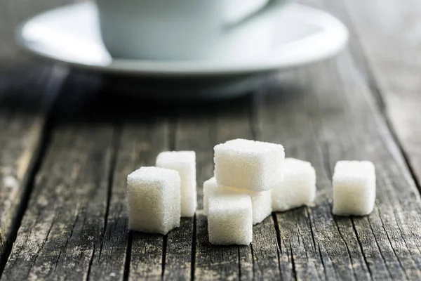 Weiße Zuckerwürfel. — Stockfoto