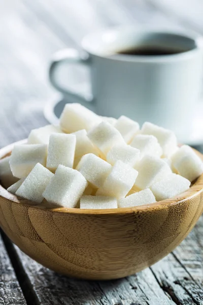Weiße Zuckerwürfel. — Stockfoto