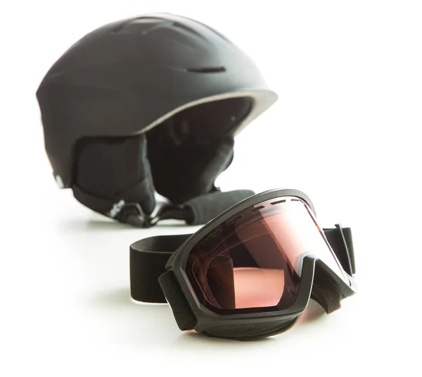 Gelas ski dan helm . — Stok Foto