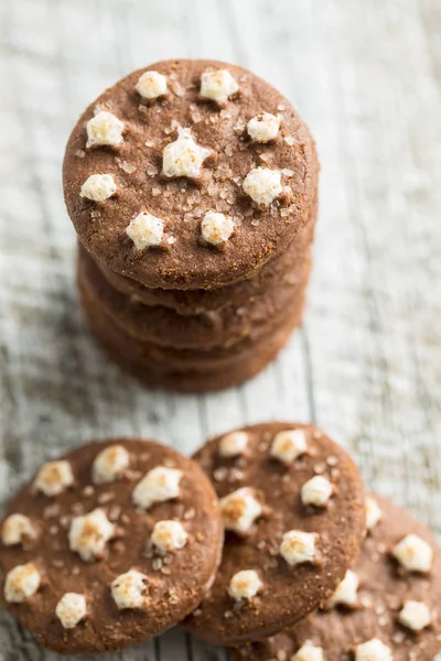Biscoitos de chocolate escuro . — Fotografia de Stock