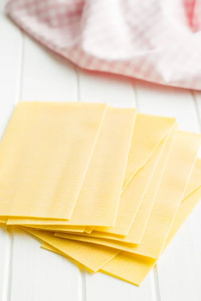 Raw lasagne sheets. — Stock Photo, Image