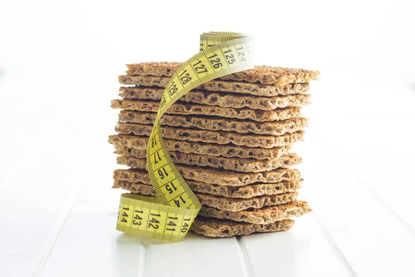 Das gesunde Knäckebrot. — Stockfoto