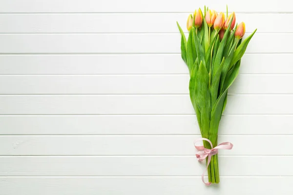 Gäng orange tulpan blommor. — Stockfoto