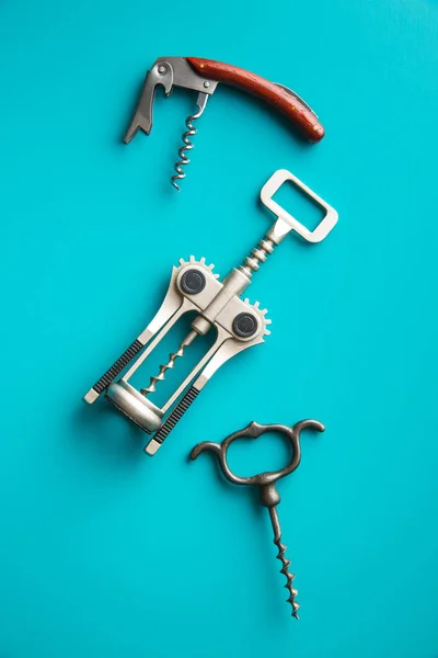 Various types of corkscrews. — Stock Photo, Image