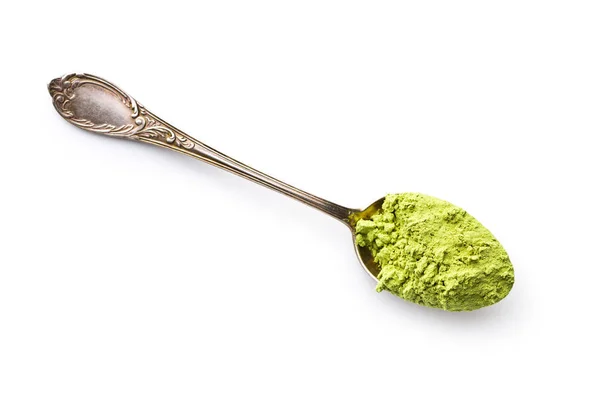 Groene matcha thee poeder. — Stockfoto