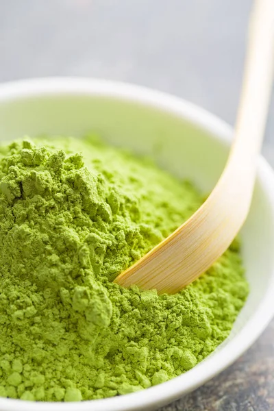 Thé matcha vert en poudre. — Photo