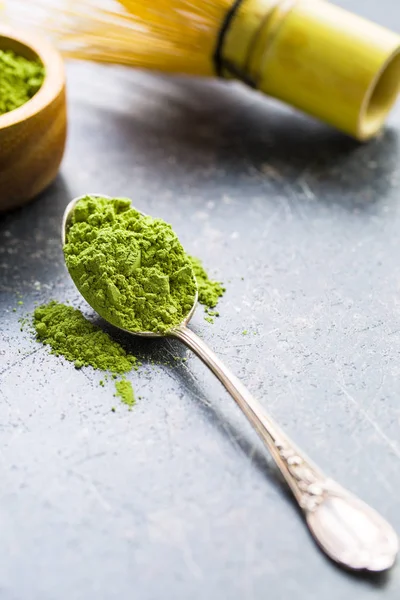 Thé matcha vert en poudre. — Photo