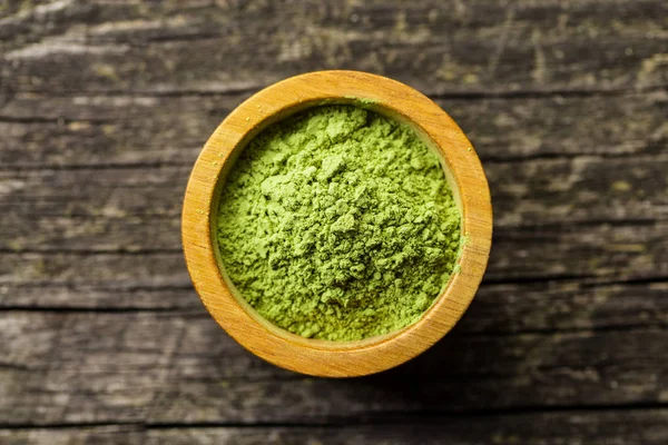 Tè verde matcha in polvere. — Foto Stock