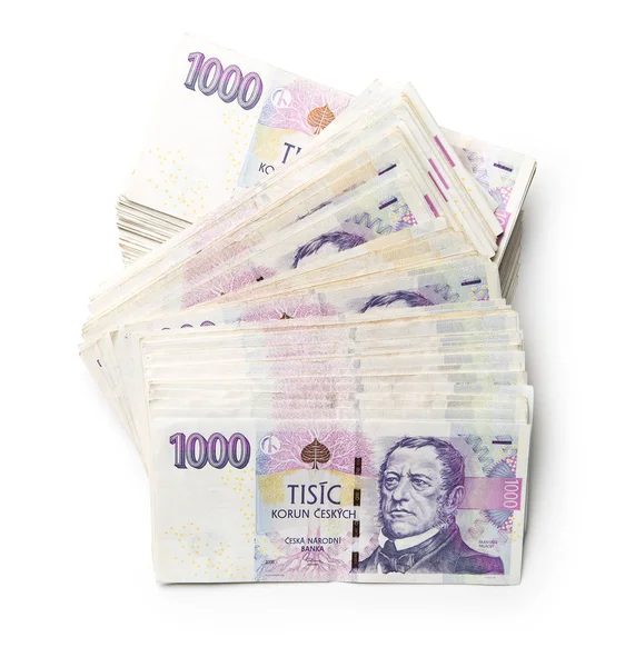 Чеська паперові гроші . — стокове фото