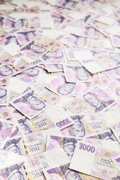 Dinheiro de papel checo . — Fotografia de Stock