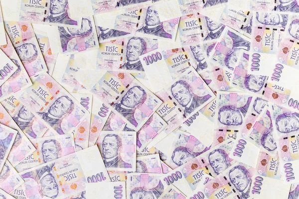Чешские бумажные деньги . — стоковое фото