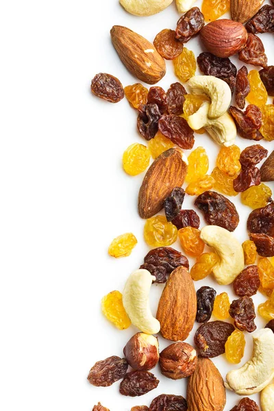 Various nuts and raisins. — Stock Photo, Image