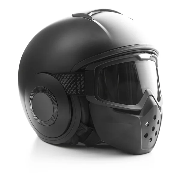 Casco de motocicleta negro. —  Fotos de Stock