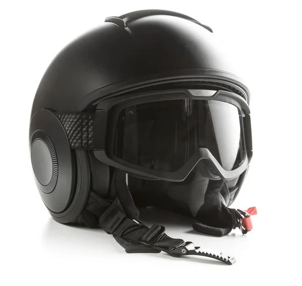 Helm motor hitam. — Stok Foto