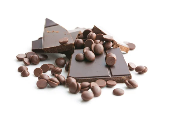 맛 있는 초콜릿 morsels. — 스톡 사진
