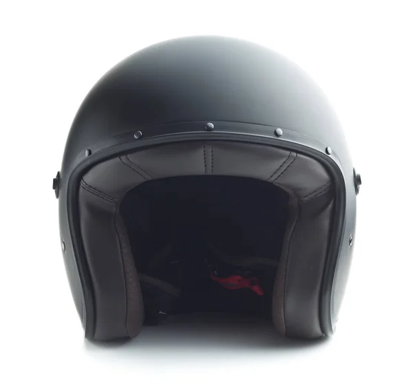 Schwarzer Motorradhelm. — Stockfoto