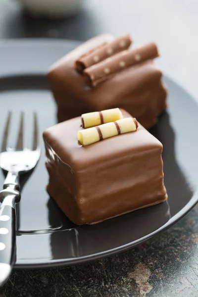 Süßschokolade als Dessert. — Stockfoto