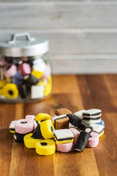 Doces de alcaçuz misto . — Fotografia de Stock