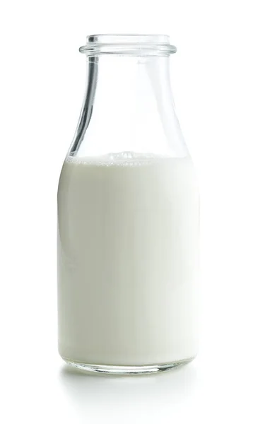 Opened bottle with milk. — Stock Photo, Image