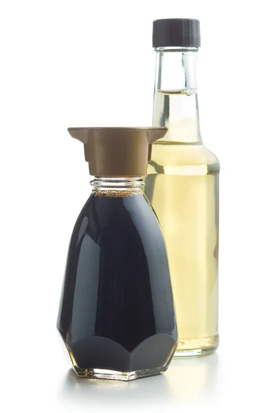 Soy sauce and vinegar bottle. — Stock Photo, Image