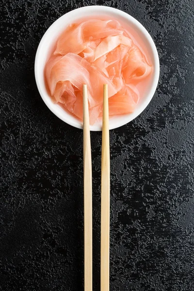 Pickled sushi ginger slices. — Stock Photo, Image