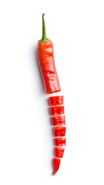 Nakrájené chilli papričky. — Stock fotografie