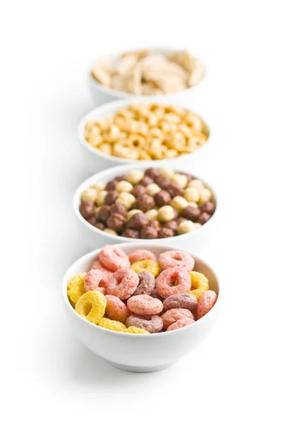 Diferentes cereales de desayuno . — Foto de Stock