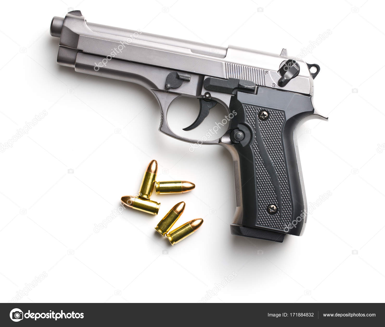 Pistolet 9mm balles et pistolet de poing . image libre de droit par  jirkaejc © #171884832