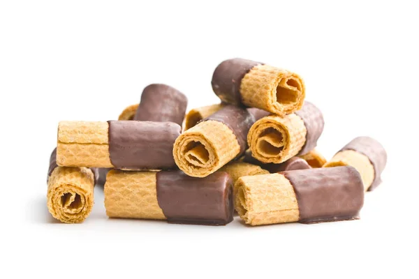 Dulce postre. Panecillos rollos con hielo de chocolate . — Foto de Stock