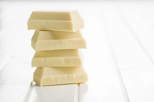 Zoete witte chocolade. — Stockfoto