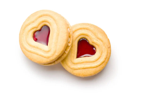 Hjärtat gelé cookies. — Stockfoto