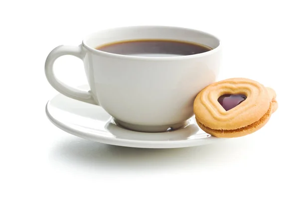Солодке желе печиво і чашка кави . — стокове фото