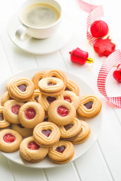 Xmas cookies för dekoration och gelé. — Stockfoto