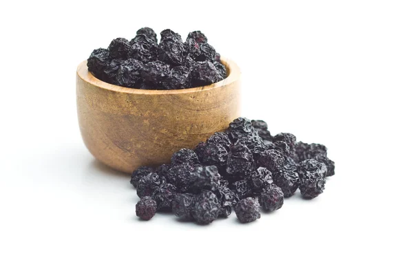 Dried chokeberries. Black aronia berries. — Stock Photo, Image