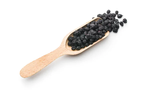 Dried chokeberries. Black aronia berries. — Stock Photo, Image