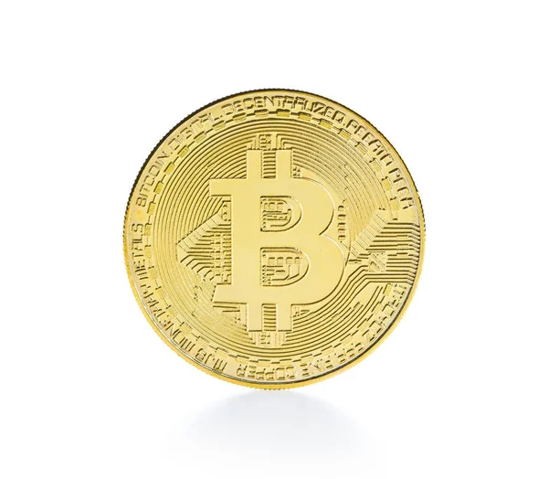 Bitcoins dorados. Criptomoneda . — Foto de Stock