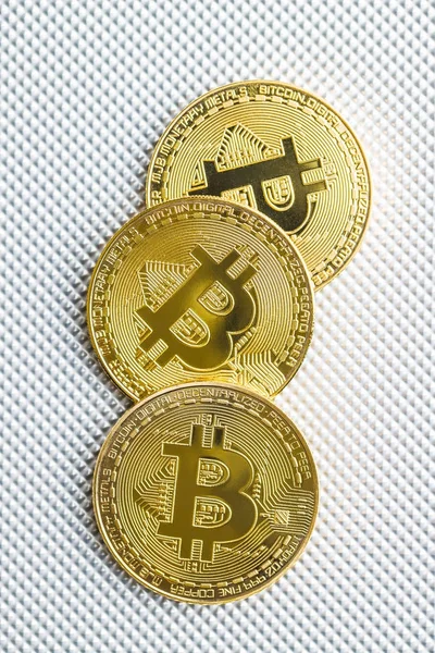 Bitcoins dorés. Crypto-monnaie  . — Photo