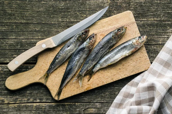 Rauwe vis van Sardines. — Stockfoto