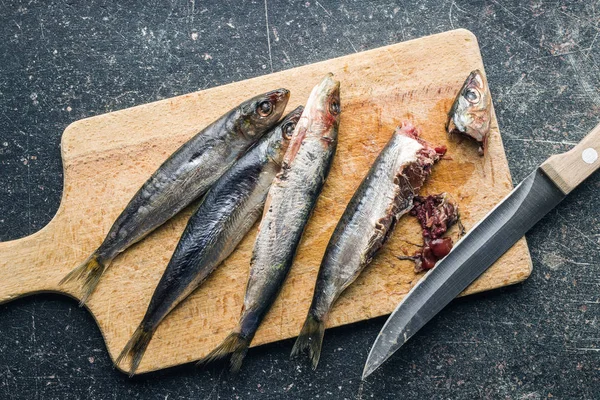 Pesce sardine preparato . — Foto Stock