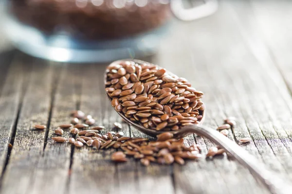 Healthy brown linseed. — Stock Photo, Image