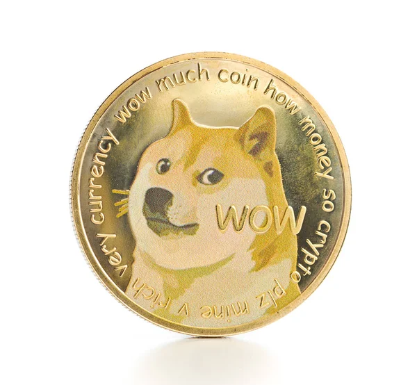 The golden dogecoin. — Stock Photo, Image