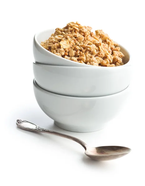 A granola reggeli gabonapelyhek. — Stock Fotó