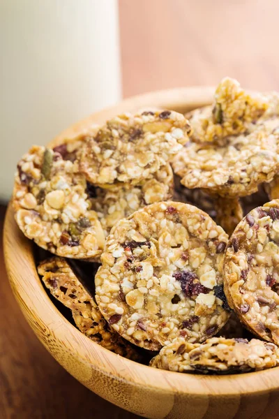 Havermout koekjes, muesli koekjes. — Stockfoto