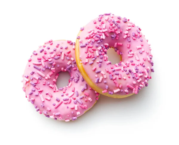 Roze zoete donuts. — Stockfoto