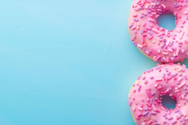 Two pink donuts. clipart