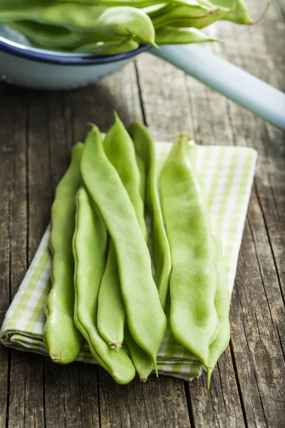 Groene snijbonen peulen — Stockfoto