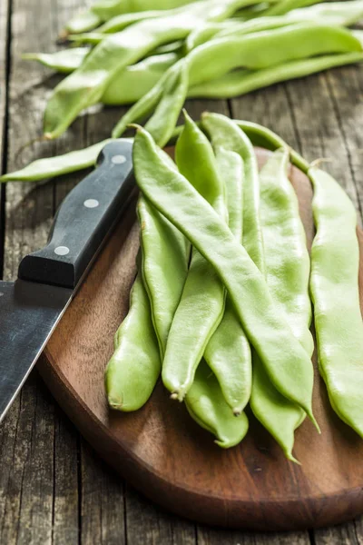 Grüne Stringbohnen-Schoten — Stockfoto